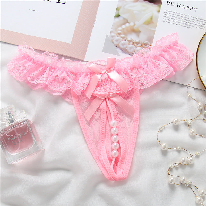 Sexy Lace Erotic Lingerie Women's Sexy Underwear Pearl Transparent Underwear Pajamas