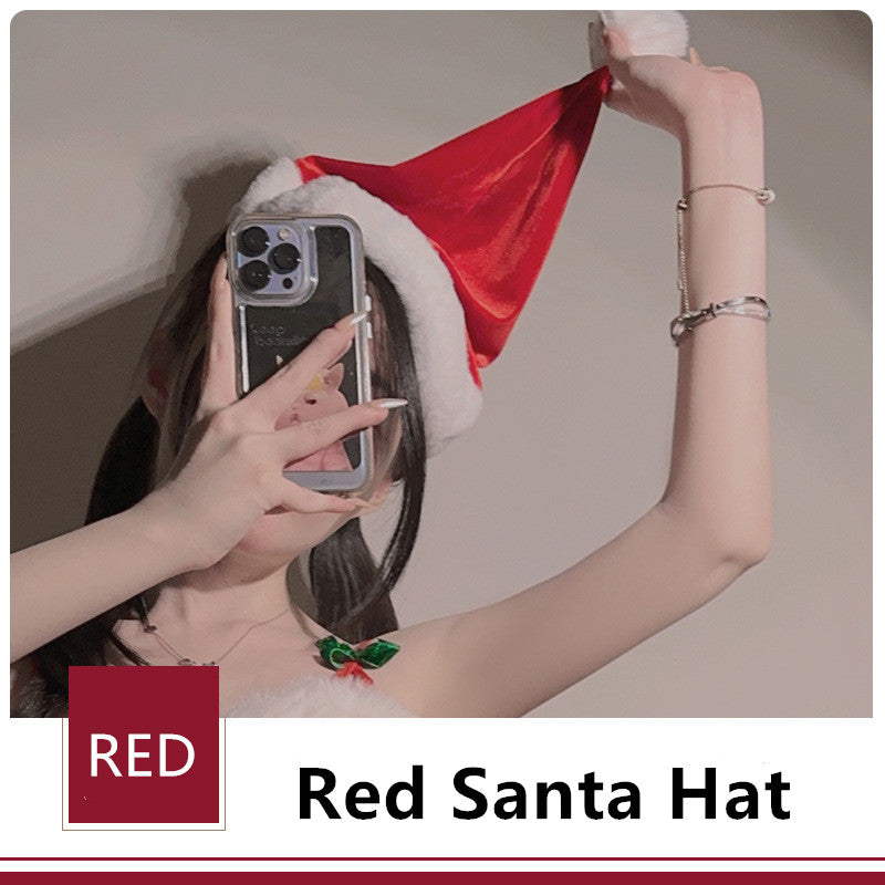 Christmas Fun Headwear Red Santa Hat Cosplay Hat